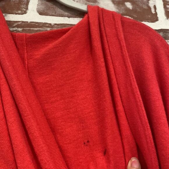 B9 Women’s CABi Red Soft Casual Pullover Zip Fleece Jacket Hoodie Size XXS - Picture 9 of 9